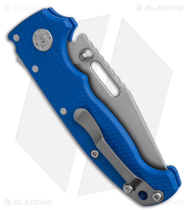 Demko Knives AD20I Slim Clip Point Shark-Lock Knife Blue G-10 - Blade HQ