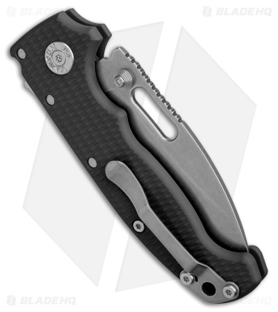 Demko Knives MG AD20S Slicer Shark-Lock Knife Black G-10 (3.6" Stonewash M4)