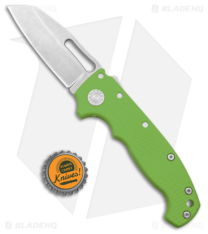 Demko Knives MG AD20S SSF Shark Neon Green G-10 - Blade HQ
