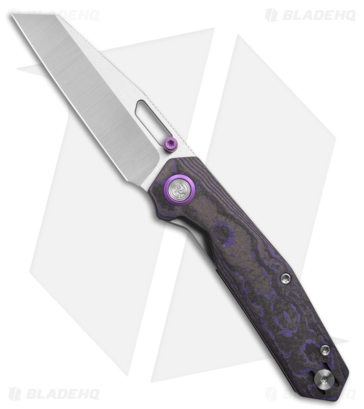 Divo Knives SmallBoy Liner Lock Knife Purple Flow CamoCarbon (3" Satin S90V)