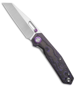 Divo Knives SmallBoy Liner Lock Knife Purple Flow CamoCarbon (3" Satin S90V)