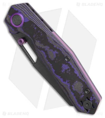 Divo Knives SmallBoy Liner Lock Knife Purple Flow CamoCarbon (3" Satin DLC S90V)