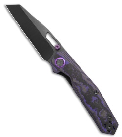 Divo Knives SmallBoy Liner Lock Knife Purple Flow CamoCarbon (3" Satin DLC S90V)