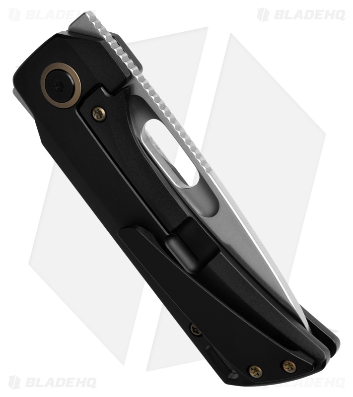 EMPEDC Nymble Frame Lock Knife Speedholes Black Titanium (3" Stonewash)