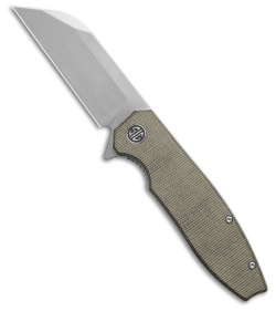 Eikonic + Sig Sauer Karak Liner Lock Knife Green Canvas Micarta (3.25" Satin)