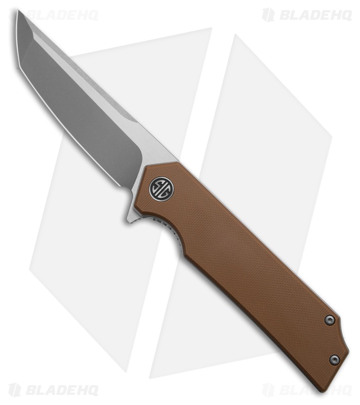 Eikonic + Sig Sauer Tsuru Liner Lock Knife Coyote Brown G-10 (3.3" Two-Tone)