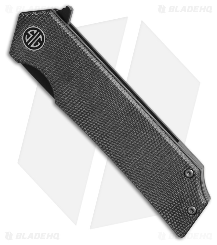 Eikonic + Sig Sauer Tsuru Liner Lock Knife Salt/Pepper Black Micarta (3.3" DLC)