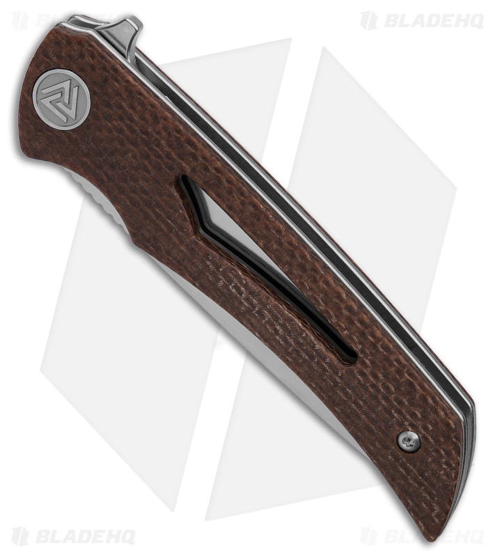 Eikonic Aperture Liner Lock Folding Knife Brown Canvas Micarta (3.2" Satin) 