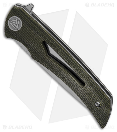 Eikonic Aperture Liner Lock Folding Knife Olive Micarta (3.2" Satin) 