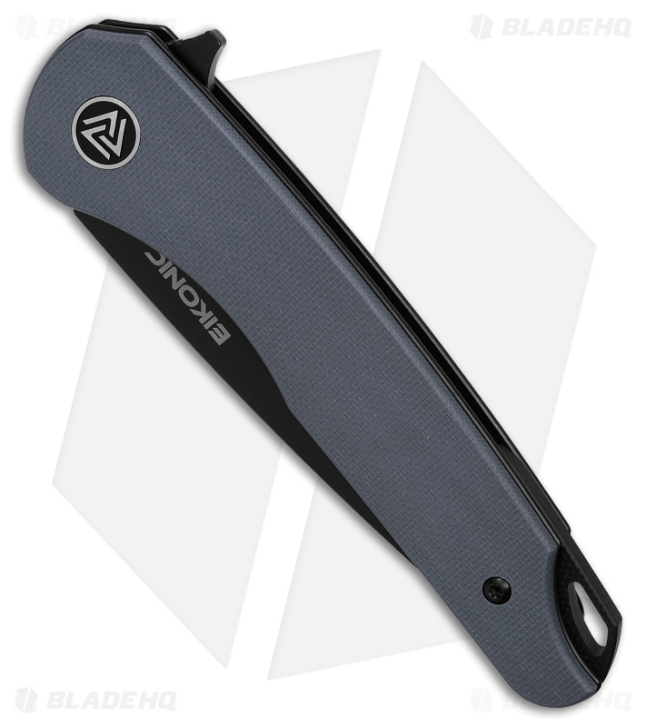 Eikonic Dromas Liner Lock Folding Knife Steel Blue G-10 (3.25" Black SW) 