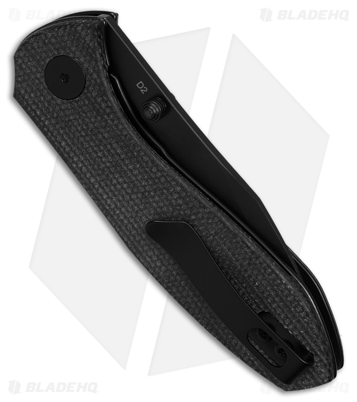 Eikonic Kasador Liner Lock Folding Knife Black Micarta (2.9" Black) 