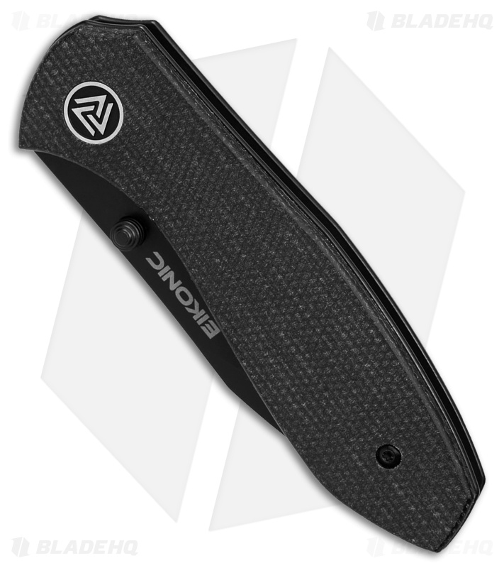 Eikonic Kasador Liner Lock Folding Knife Black Micarta (2.9" Black) 