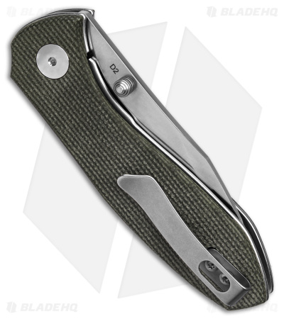 Eikonic Kasador Liner Lock Folding Knife Olive Micarta (2.9" Satin) 