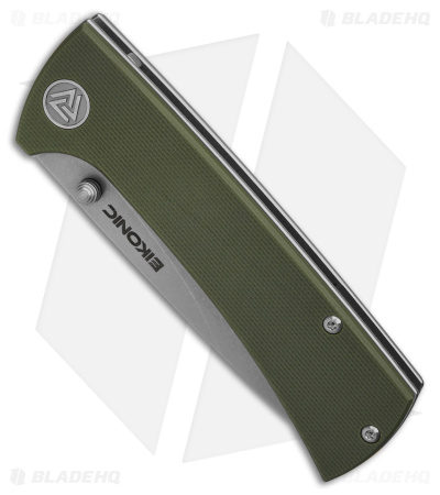 Eikonic RCK9 Liner Lock Folding Knife Olive G-10 (3" SW)
