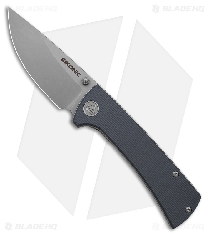 Eikonic RCK9 Liner Lock Folding Knife Steel Blue G-10 (3" SW) 
