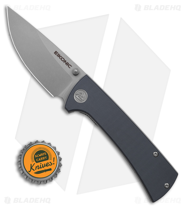 Eikonic RCK9 Liner Lock Folding Knife Steel Blue G-10 (3" SW) 