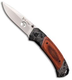 Elk Ridge Liner Lock Knife Brown Pakkawood ( 3.25" Satin 3Cr13)