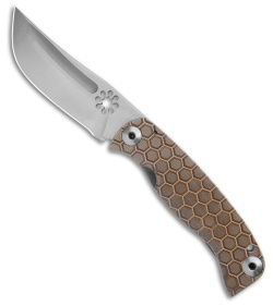 Farid MehrKnives Custom Mini K2 Knife Titanium - Hexagon (3.9&quot; Satin S30V) | 192823