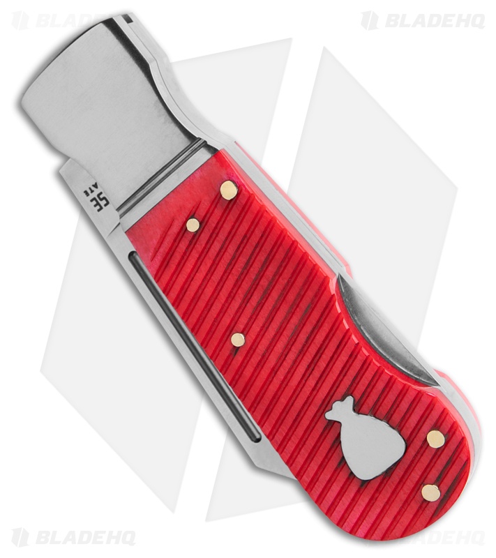 Finch Knife Co. Pretty Boy Lockback Knife Bloodline Sawcut Bone (2.75" Satin)
