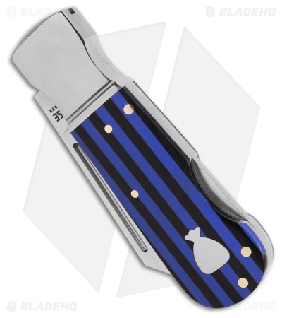 Finch Knife Co. Pretty Boy Lockback Knife Blue Note Resin/G-10 (2.75" Satin)
