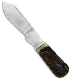 Finch Knife Co. Pretty Boy Lockback Knife Greenbacks Jigged Bone (2.75" Satin)