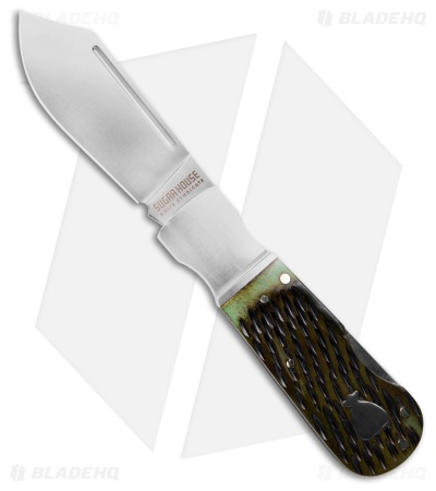 Finch Knife Co. Pretty Boy Lockback Knife Greenbacks Jigged Bone (2.75" Satin)
