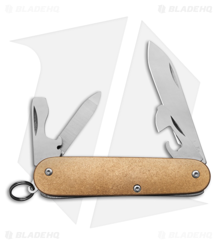 Flytanium Contoured Brass Victorinox Cadet
