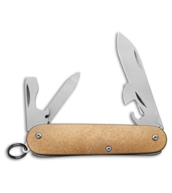 Flytanium Contoured Brass Scales + Victorinox Cadet 84mm Knife