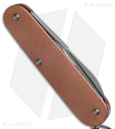 Flytanium Contoured Copper Scales + Victorinox Cadet 84mm Knife