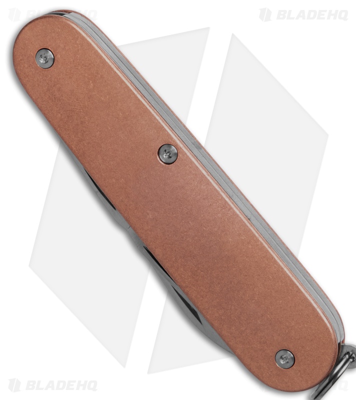 Flytanium Contoured Copper Scales + Victorinox Cadet 84mm Knife