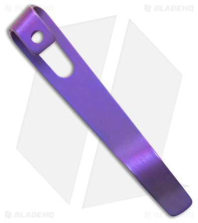 Flytanium Pocket Clip for Boker Kalashnikov - Magenta Anodized Titanium