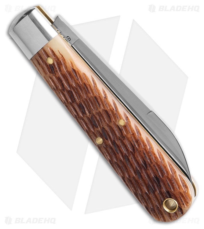 GEC River Town Single Jack Knife Antique Amber Jigged Bone (3" Satin)
