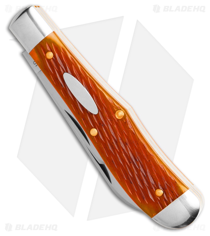 GEC Tidioute Eureka Jack Pocket Knife Sunset Orange Jigged Bone