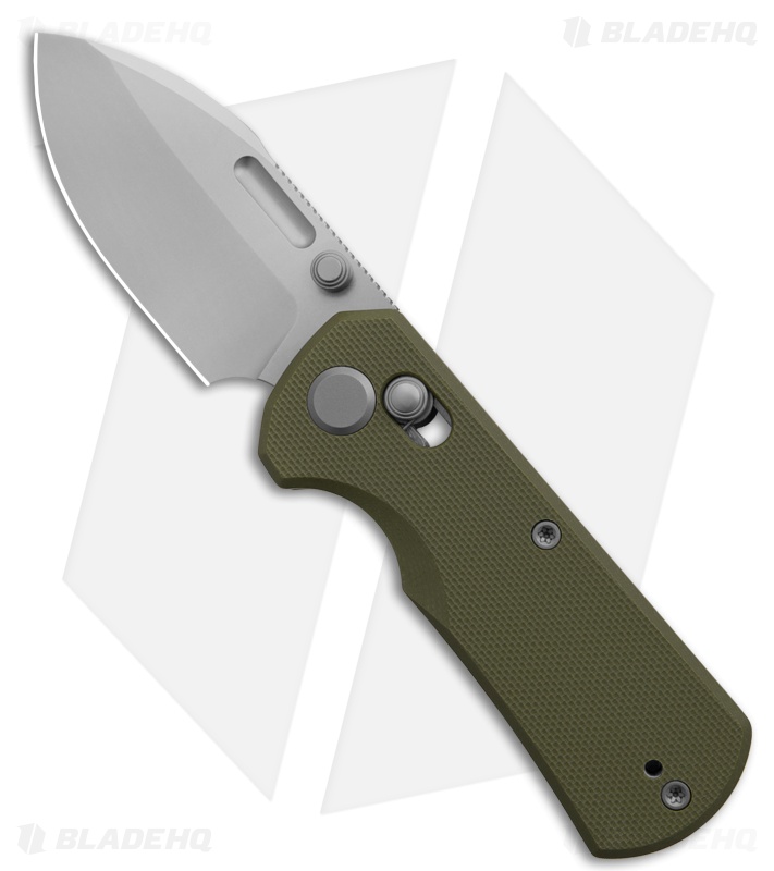 GEO Knife Belluf Crossbar Lock Knife Green G-10 (2.4" SW M390)