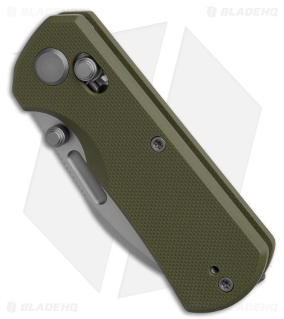 GEO Knife Belluf Crossbar Lock Knife Green G-10 (2.4" SW M390)