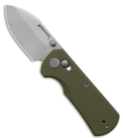 GEO Knife Belluf Crossbar Lock Knife Green G-10 (2.4" SW M390)