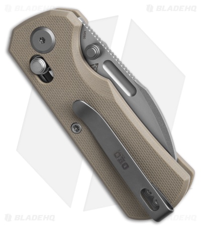 GEO Knife Belluf Crossbar Lock Knife Khaki G-10 (2.4" SW M390)
