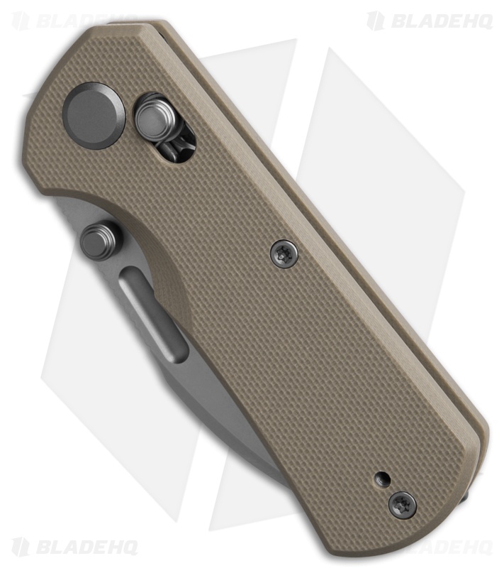 GEO Knife Belluf Crossbar Lock Knife Khaki G-10 (2.4" SW M390)