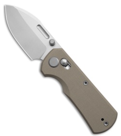 GEO Knife Belluf Crossbar Lock Knife Khaki G-10 (2.4" SW M390)