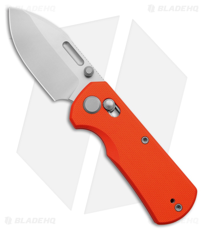 GEO Knife Belluf Crossbar Lock Knife Orange G-10 (2.4" SW M390)