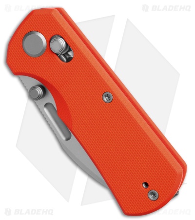 GEO Knife Belluf Crossbar Lock Knife Orange G-10 (2.4" SW M390)