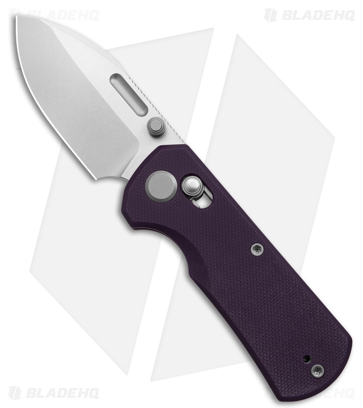 GEO Knife Belluf Crossbar Lock Knife Purple G-10 (2.4" SW M390)