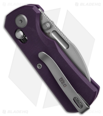 GEO Knife Belluf Crossbar Lock Knife Purple G-10 (2.4" SW M390)