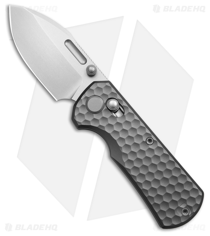 GEO Knife Belluf Crossbar Lock Knife Stonewash Titanium (2.4" SW M390)