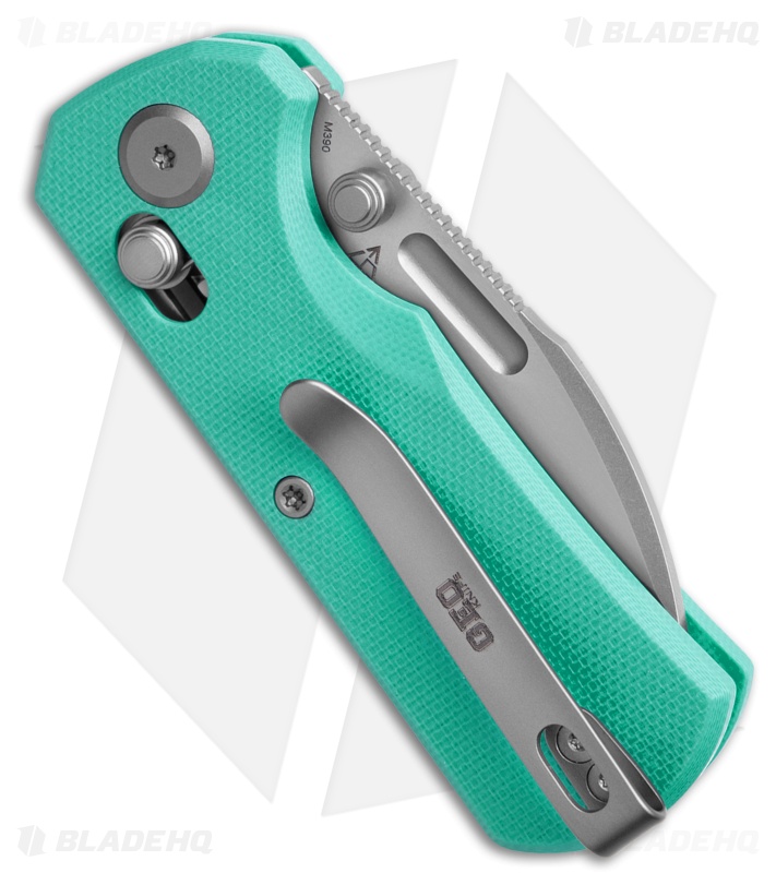 GEO Knife Belluf Crossbar Lock Knife Tiffany Blue G-10 (2.4" SW M390)