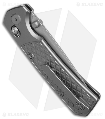 GEO Knife Blaze Crossbar Lock Knife Stonewash Titanium (3.3" SW M390)