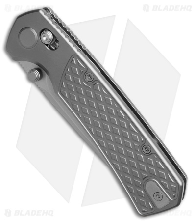 GEO Knife Blaze Crossbar Lock Knife Stonewash Titanium (3.3" SW M390)