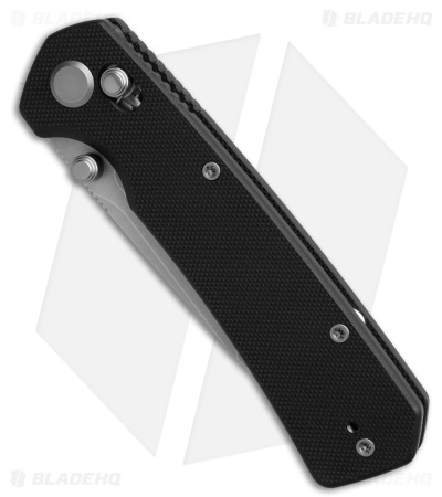 GEO Knife Blaze Tanto Crossbar Lock Knife Black G-10 (3.3" SW M390)