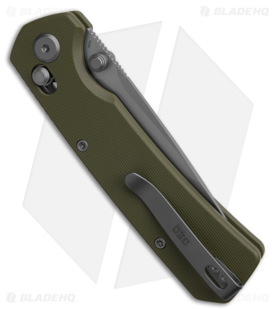 GEO Knife Blaze Tanto Crossbar Lock Knife Green G-10 (3.3" SW M390)