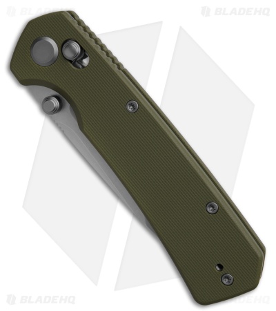 GEO Knife Blaze Tanto Crossbar Lock Knife Green G-10 (3.3" SW M390)